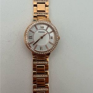 Gold stainless steel fossil watch